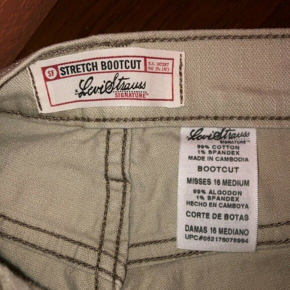 Levi Strauss Womens Size 16 Medium Gray Stretch Bootcut Pockets Denim Jeans - Picture 9 of 10